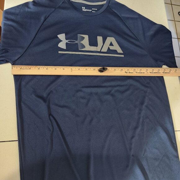 Under Armour Mens HeatGear Loose Fit Navy Blue Short Sleeve T-Shirt LG - Picture 7 of 10